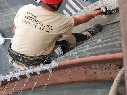 Solución antiaves duradera instalada en un edificio de A Coruña